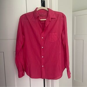 Frank &‎ Eileen Pink long Sleeve Top Eileen Button Down Blouse